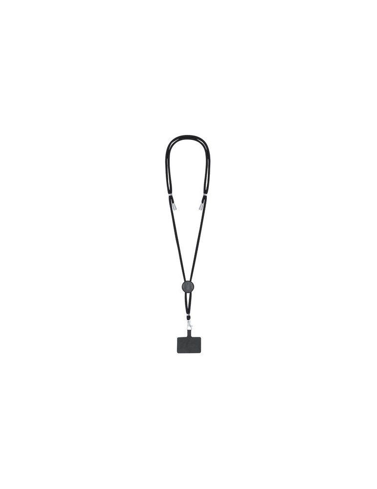 Lanyard Support Zaret Matières : polyester Couleurs : noir objet promotionnel éco-responsable
