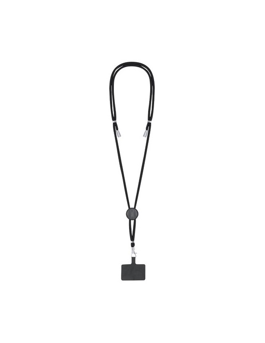 Lanyard Support Zaret Matières : polyester Couleurs : noir objet promotionnel éco-responsable