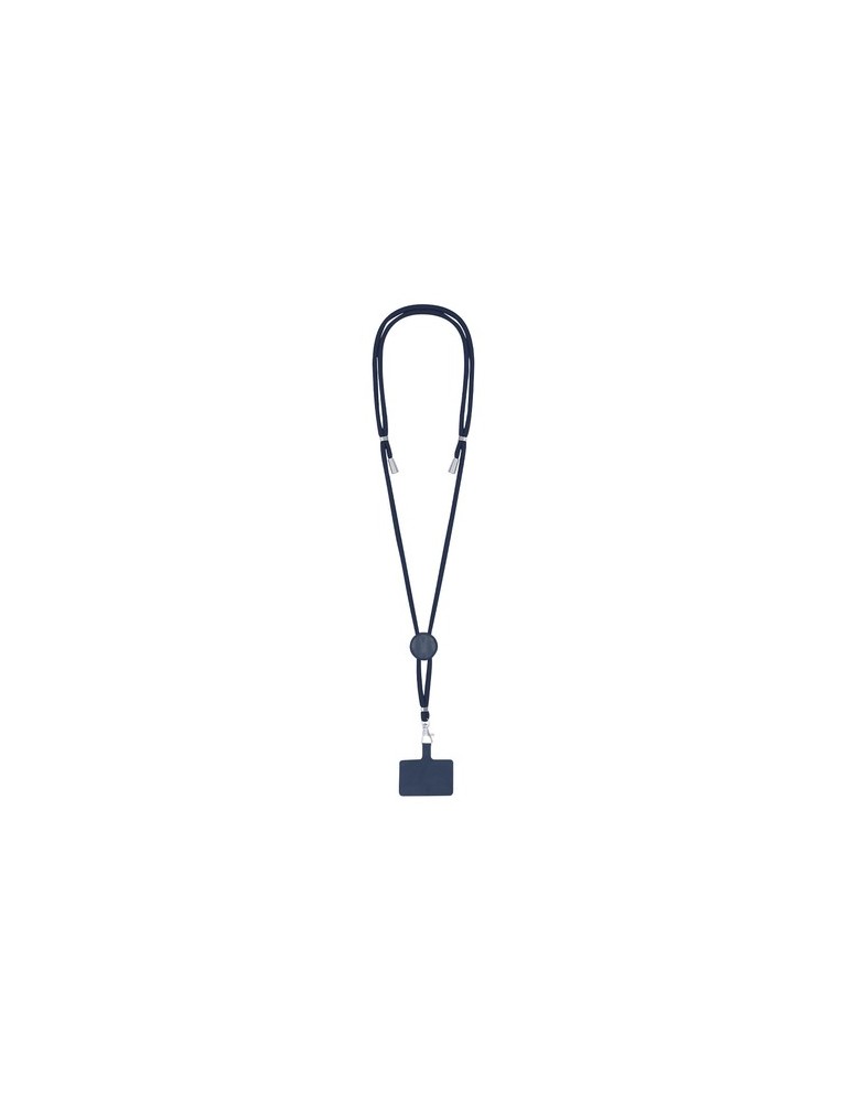 Lanyard Support Zaret Matières : polyester Couleurs : bleu marine marquage laser ultra précis