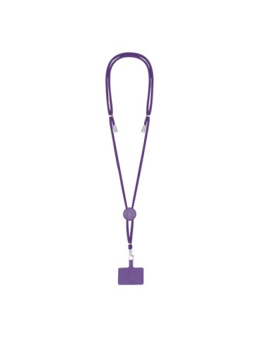 Lanyard Support Zaret Matières : polyester Couleurs : violet personnalisable avec votre logo