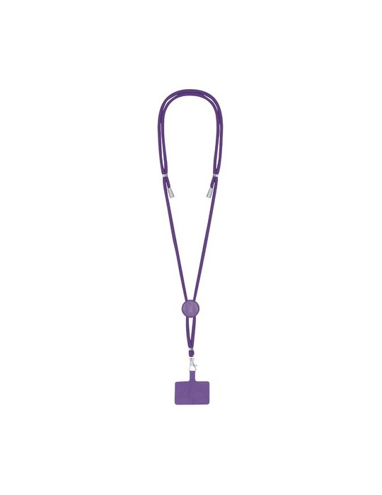 Lanyard Support Zaret Matières : polyester Couleurs : violet personnalisable avec votre logo