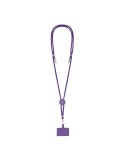 Lanyard Support Zaret Matières : polyester Couleurs : violet personnalisable avec votre logo