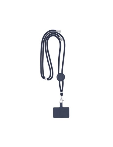 Lanyard Support Zaret Matières : polyester Couleurs : bleu marquage laser ultra précis