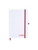 Bloc Notes Cosnova Matières : carton recyclé Couleurs : rouge marquage laser ultra précis