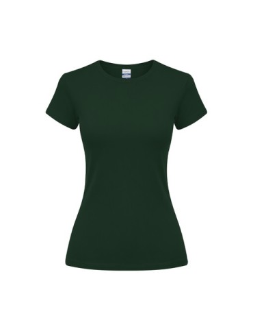 T-Shirt Femme Couleur Epika Matières : coton Taille textile : M Couleurs : vert bouteille impression haute définition