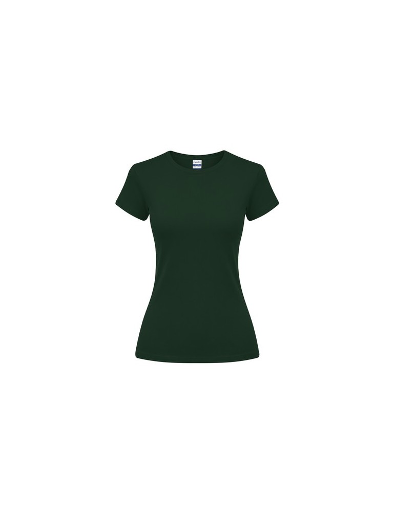 T-Shirt Femme Couleur Epika Matières : coton Taille textile : M Couleurs : vert bouteille impression haute définition