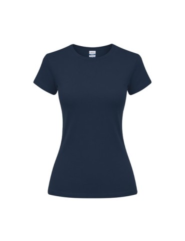 T-Shirt Femme Couleur Epika Matières : coton Taille textile : S Couleurs : bleu marine marquage laser ultra précis