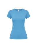 T-Shirt Femme Couleur Epika Matières : coton Taille textile : XL Couleurs : bleu clair impression logo haute qualité