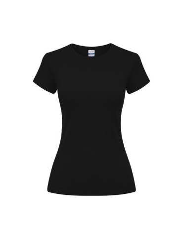 T-Shirt Femme Couleur Epika Matières : coton Taille textile : XXL Couleurs : noir personnalisable avec votre logo