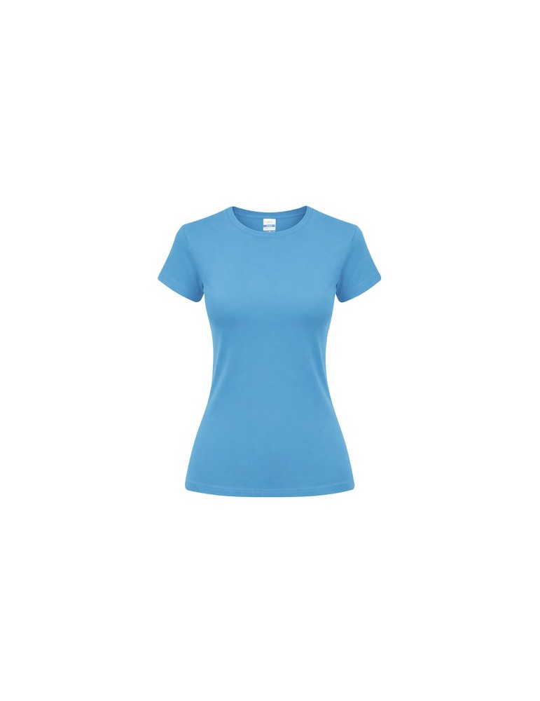 T-Shirt Femme Couleur Epika Matières : coton Taille textile : L Couleurs : bleu clair impression haute définition