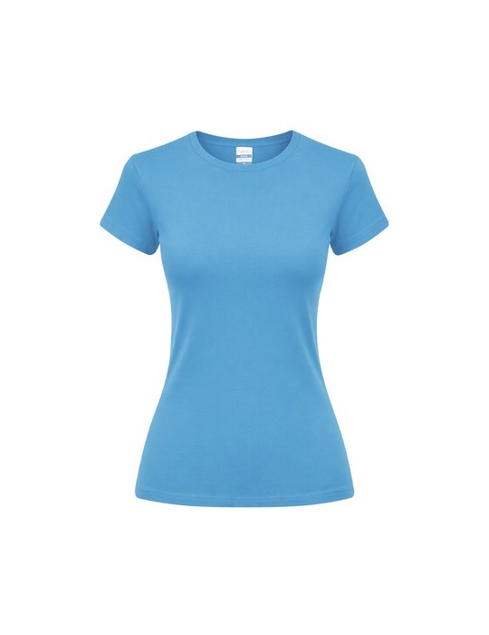 T-Shirt Femme Couleur Epika Matières : coton Taille textile : XXL Couleurs : bleu clair goodies publicitaire événementiel