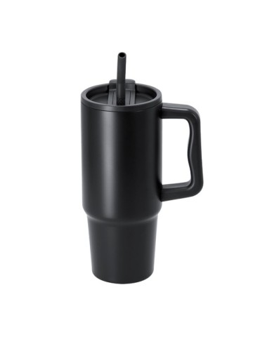 Tasse Thermique Yukon Couleurs : noir Matières : acier inoxydable recyclé cadeau entreprise pas cher