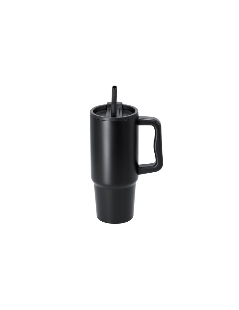 Tasse Thermique Yukon Couleurs : noir Matières : acier inoxydable recyclé cadeau entreprise pas cher