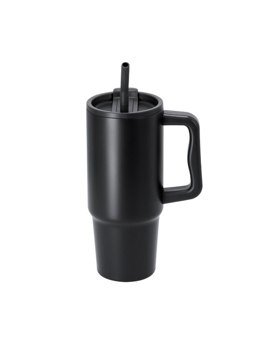 Tasse Thermique Yukon Couleurs : noir Matières : acier inoxydable recyclé cadeau entreprise pas cher