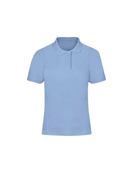 Polo Femme Couleur Charles Matières : coton Taille textile : L Couleurs : bleu clair cadeau entreprise pas cher