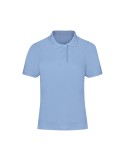 Polo Femme Couleur Charles Matières : coton Taille textile : L Couleurs : bleu clair cadeau entreprise pas cher