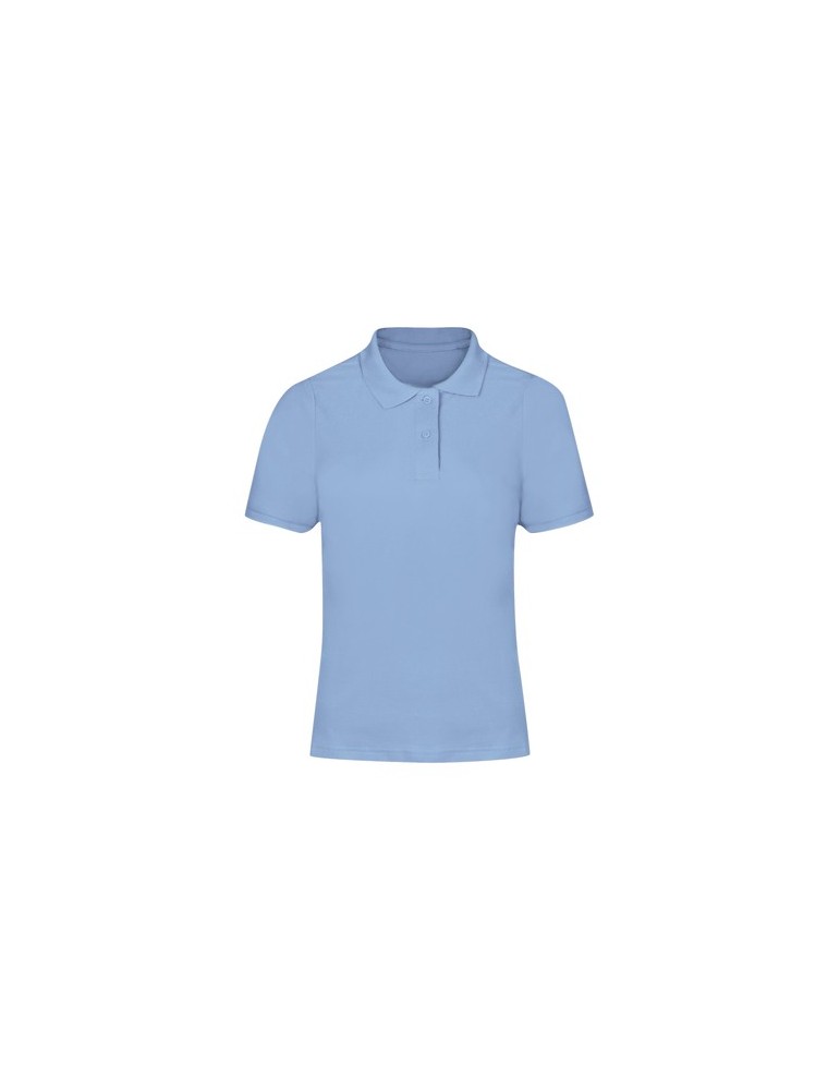 Polo Femme Couleur Charles Matières : coton Taille textile : S Couleurs : bleu clair livraison express 24h 48h