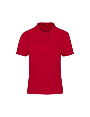 Polo Femme Couleur Charles Matières : coton Taille textile : S Couleurs : rouge marquage laser ultra précis