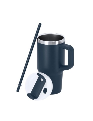 Tasse Thermique Gobby Couleurs : bleu marine Matières : acier inoxydable recyclé cadeau collaborateur premium