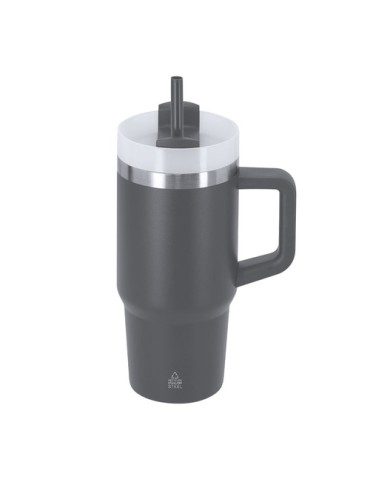 Tasse Thermique Gobby Couleurs : gris Matières : acier inoxydable recyclé goodies publicitaire événementiel