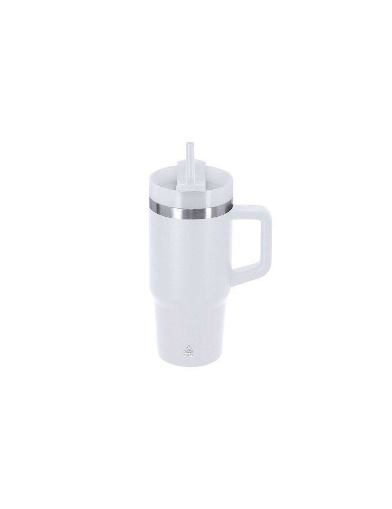 Tasse Thermique Gobby Couleurs : blanc Matières : acier inoxydable recyclé cadeau entreprise pas cher