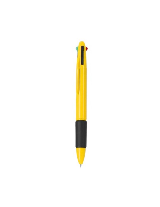 Stylo Multicolore Zorzal Matières : ABS recyclé Couleurs : jaune impression logo haute qualité