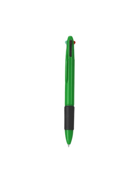 Stylo Multicolore Zorzal Matières : ABS recyclé Couleurs : vert impression haute définition