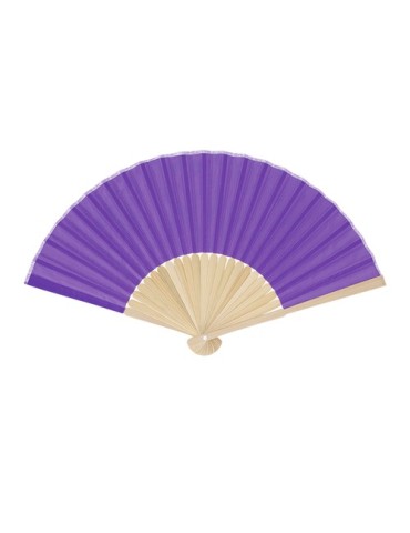 Éventail Mynor Matières : bambou Couleurs : violet cadeau entreprise pas cher