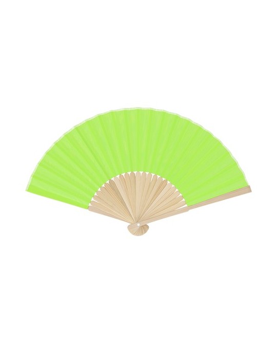 Éventail Mynor Matières : bambou Couleurs : vert clair personnalisable avec votre logo