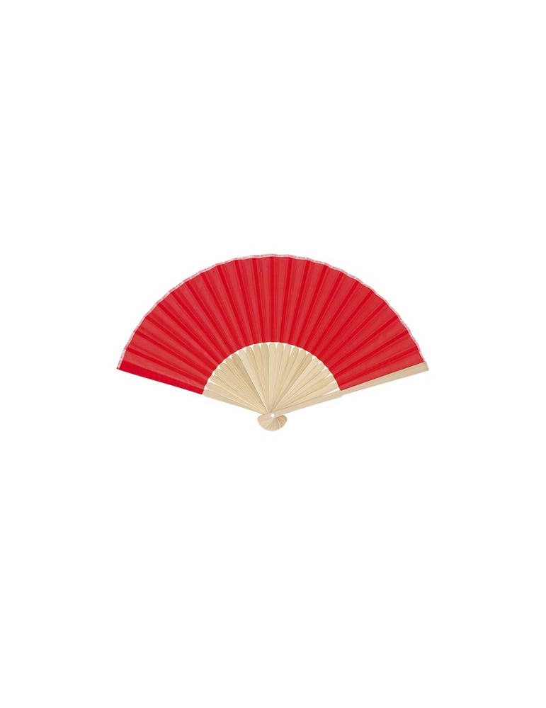 Éventail Mynor Matières : bambou Couleurs : rouge impression haute définition