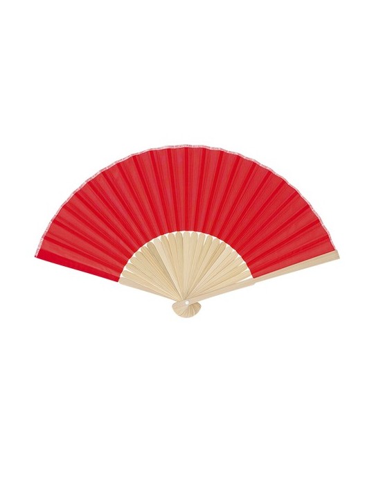 Éventail Mynor Matières : bambou Couleurs : rouge impression haute définition