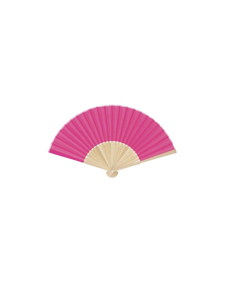 Éventail Mynor Matières : bambou Couleurs : fuchsia marquage laser ultra précis