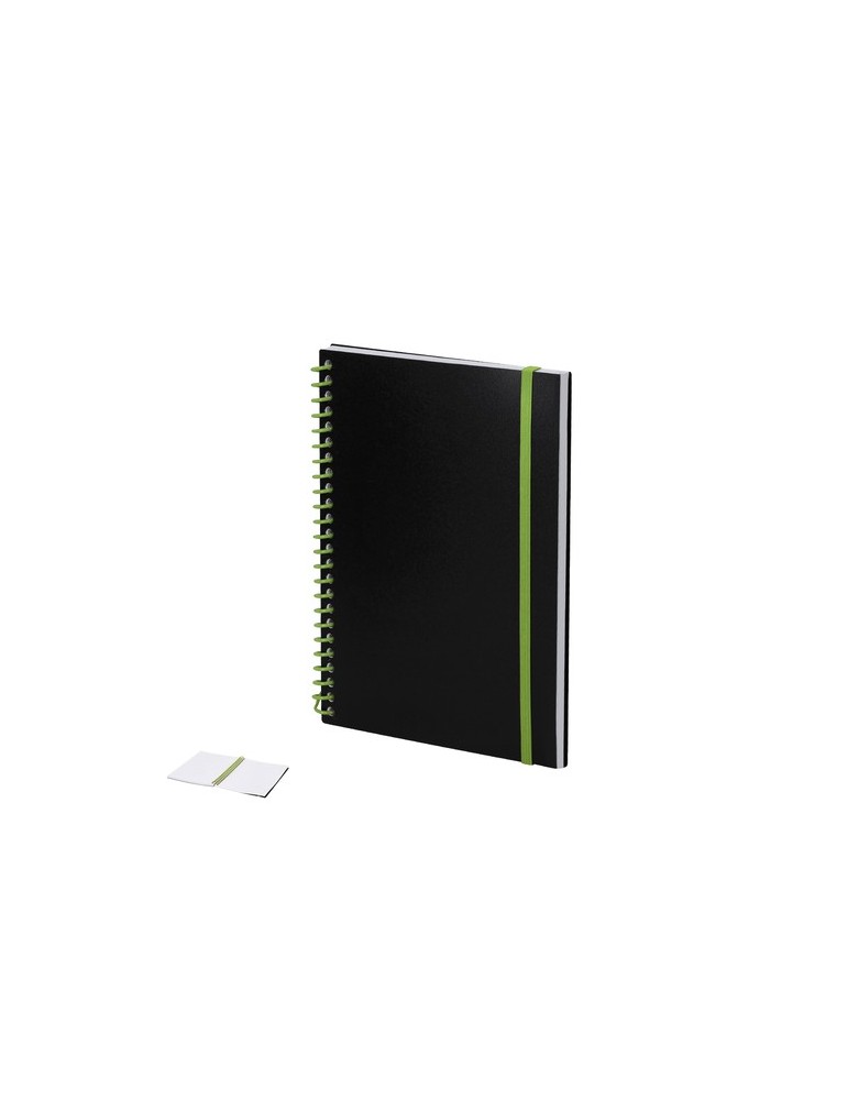 Cahier Bilbo Matières : polypropylène (PP) Couleurs : vert clair objet promotionnel éco-responsable