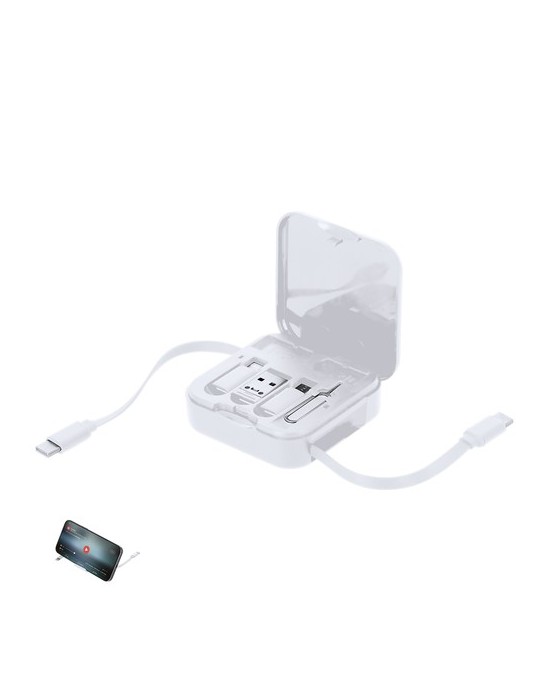 Set Câbles de Charge Darmox Matières : ABS recyclé Couleurs : blanc