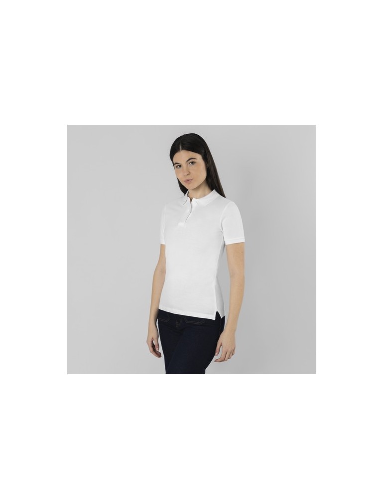 Polo Femme Blanc Charles Matières : coton Taille textile : XL Couleurs : blanc personnalisation rapide en France