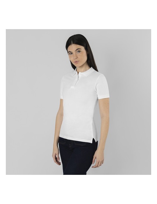 Polo Femme Blanc Charles Matières : coton Taille textile : XL Couleurs : blanc personnalisation rapide en France