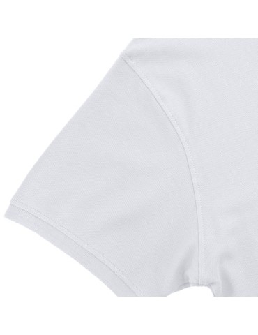 Polo Femme Blanc Charles Matières : coton Taille textile : XL Couleurs : blanc impression haute définition