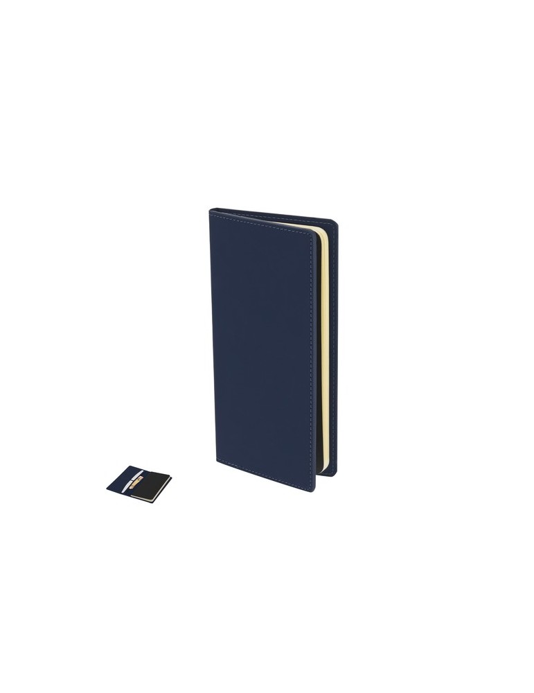 Bloc Notes Glimmer Couleurs : bleu marine Matières : PU recyclé goodies publicitaire événementiel