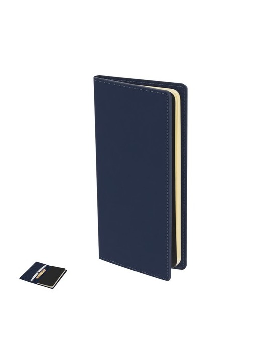 Bloc Notes Glimmer Couleurs : bleu marine Matières : PU recyclé goodies publicitaire événementiel