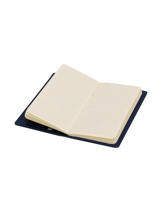 Bloc Notes Glimmer Couleurs : bleu marine Matières : PU recyclé accessoire événementiel unique