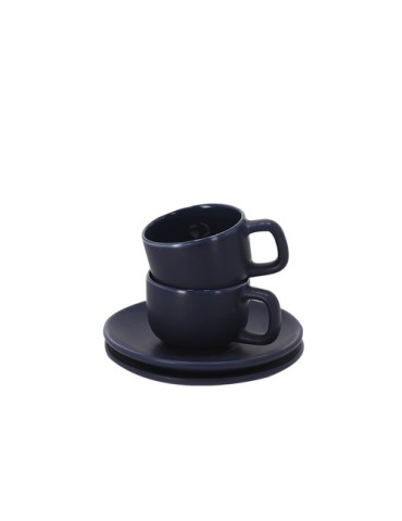 Set Tasses Freyat Matières : céramique Couleurs : bleu marine 2