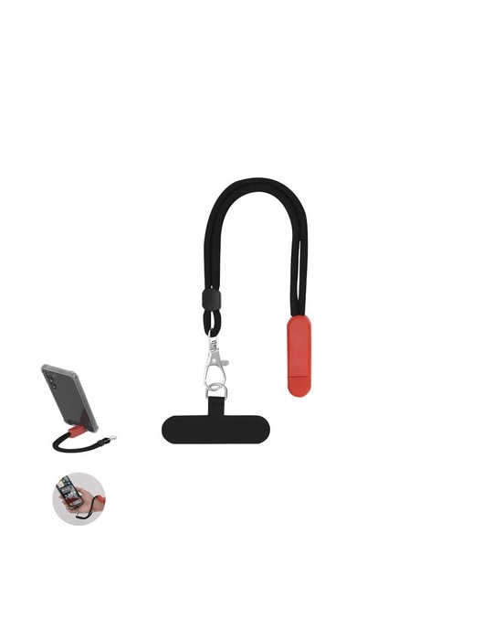 Bracelet Support Nelopy Matières : polyester Couleurs : noir impression haute définition