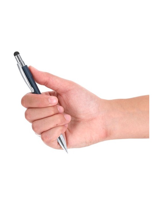 Stylet Bille Turet Matières : aluminium recyclé  Couleurs : bleu marine accessoire événementiel unique