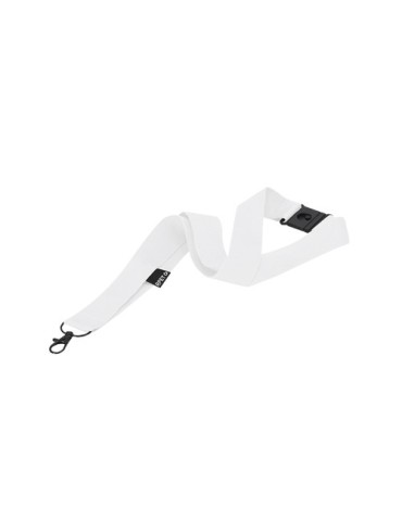 Lanyard Dycoun Couleurs : blanc Matières : polyester recyclé impression haute définition