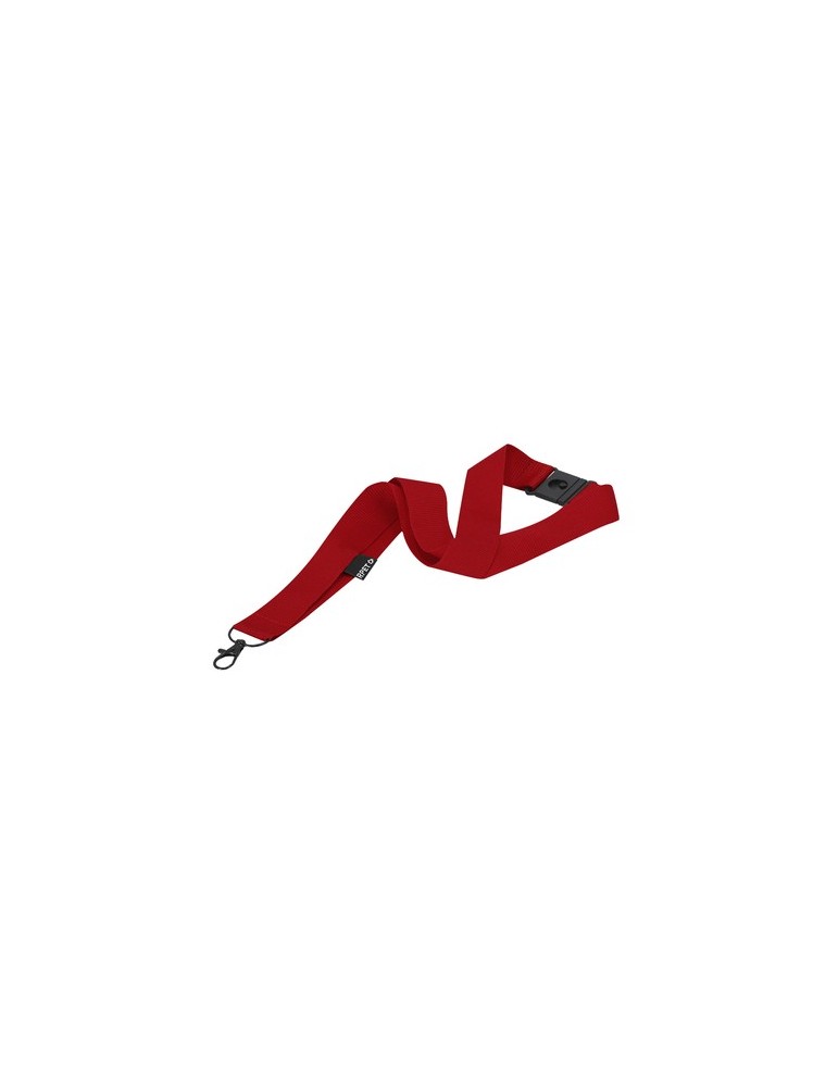 Lanyard Dycoun Couleurs : rouge Matières : polyester recyclé cadeau entreprise pas cher