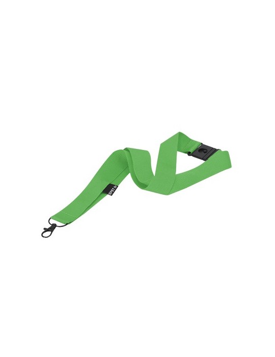Lanyard Dycoun Couleurs : vert Matières : polyester recyclé personnalisable avec votre logo