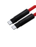 Câble de Charge Support Elnora Matières : PET recyclé Couleurs : bleu cadeau entreprise pas cher