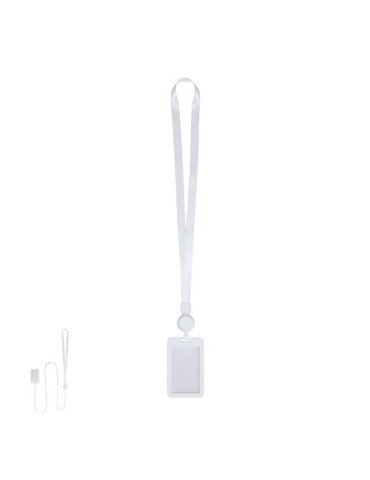Lanyard Porte-Badge Berbom Matières : polyester Couleurs : blanc