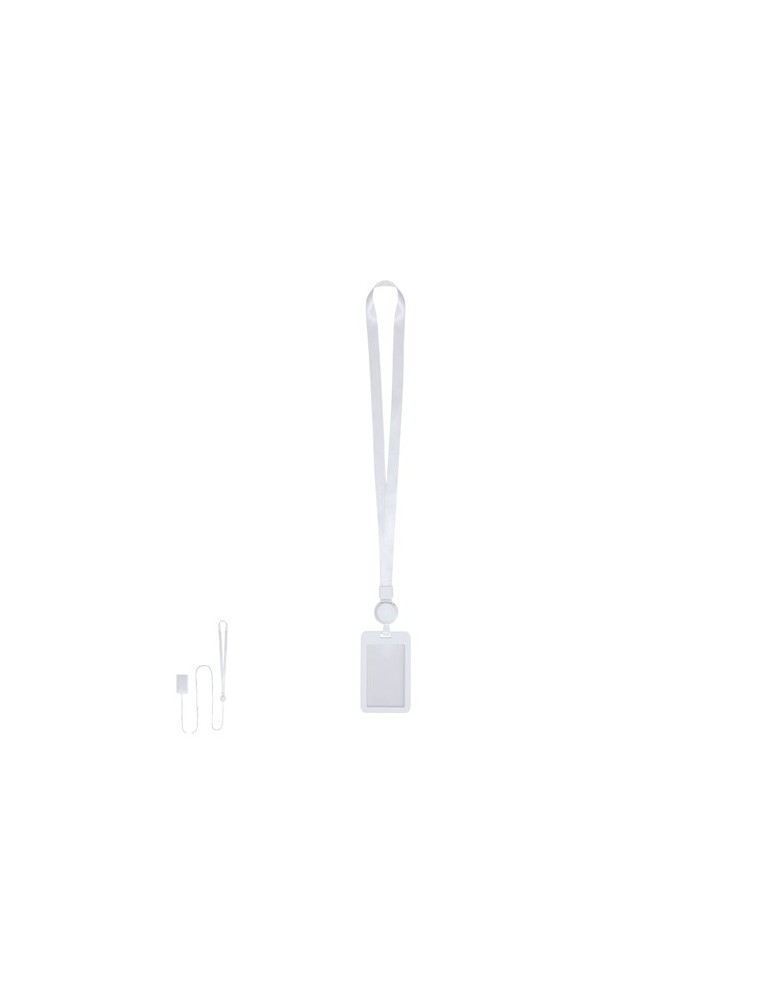 Lanyard Porte-Badge Berbom Matières : polyester Couleurs : blanc
