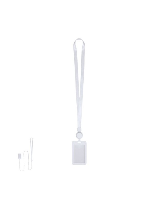 Lanyard Porte-Badge Berbom Matières : polyester Couleurs : blanc